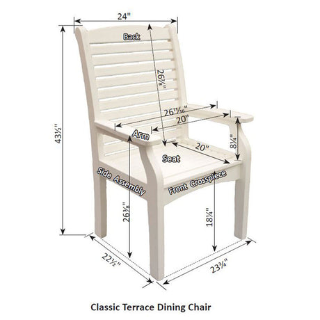 Berlin Gardens Classic Terrace Dining Chair - CTDC2744 2