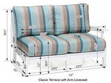 Berlin Gardens Classic Terrace Left Arm Loveseat - CTLSL5334 2