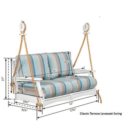 Berlin Gardens Classic Terrace Loveseat Swing - CTLSW5727 2