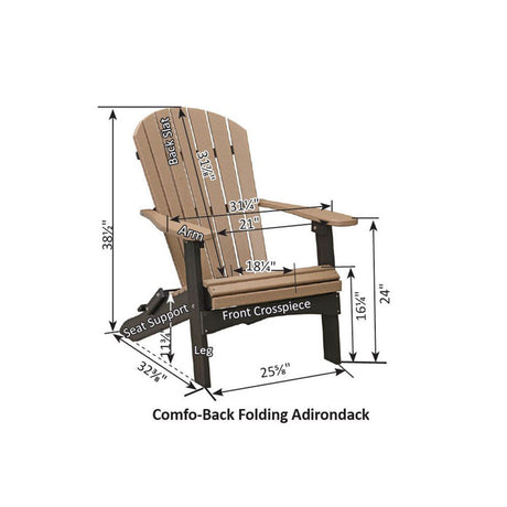Berlin Gardens Comfo-Back Folding Adirondack Chair - PFAC3240 2