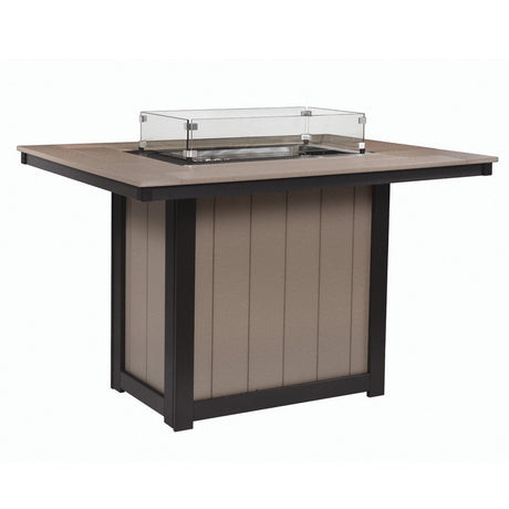 Berlin Gardens Donoma Hammered Top 42" x 54" Rectangular Fire Table Counter - DHFT4254C 
