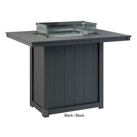 Berlin Gardens Donoma Standard Top 42" x 54" Rectangular Fire Table Bar - DRFT4254B 3