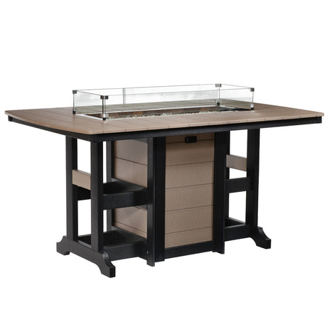Berlin Gardens Garden Classic Standard Top 44" x 72" Rectangular Fire Counter Table - GCFT4472C 