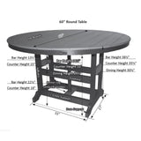 Berlin Gardens Garden Classic Standard Top 60" Round Dining Table - GCT0060D 2