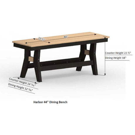 Berlin Gardens Harbor 44" Dining Bench - HB4418D 2