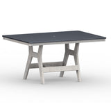 Berlin Gardens Harbor Bar Tables Hammered Top 33" x 66" Rectangular Bar Table - HHFT3366B 