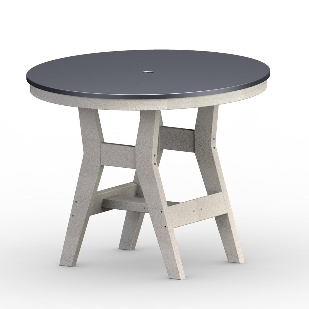 Berlin Gardens Harbor Bar Tables Hammered Top 38" Round Bar Table - HHFT0038B 