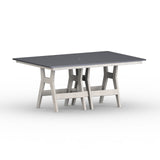 Berlin Gardens Harbor Bar Tables Hammered Top 44" x 72" Rectangular Bar Table - HHFT4472B 