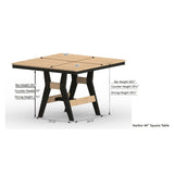 Berlin Gardens Harbor Bar Tables Standard Top 44" Square Bar Table - HST0044B 2