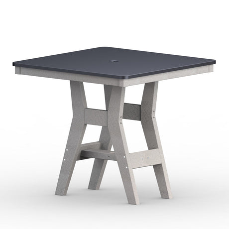 Berlin Gardens Harbor Counter Tables Hammered Top 33" Square Counter Table - HHFT0033C 