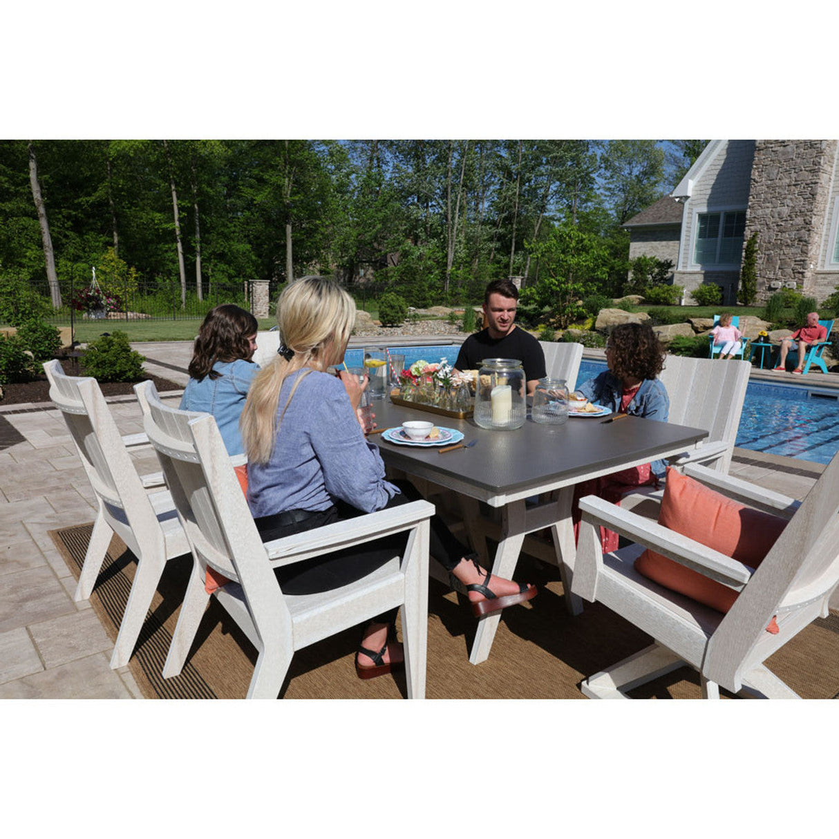 Berlin Gardens Harbor Counter Tables Standard Top 44" x 72" Rectangular Counter Table - HRT4472C 2