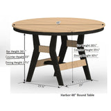 Berlin Gardens Harbor Dining Tables Standard Top 48" Round Dining Table - HRT0048D 2
