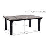 Berlin Gardens Homestead 44" x 72" Dining Table - HDT4472D 3