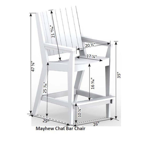 Berlin Gardens Mayhew Chat Bar Chair - MHCBC2647 2