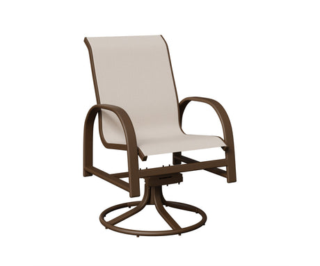 Berlin Gardens Murphy Padded Sling Swivel Rocker Dining Chair - MSRDPS 