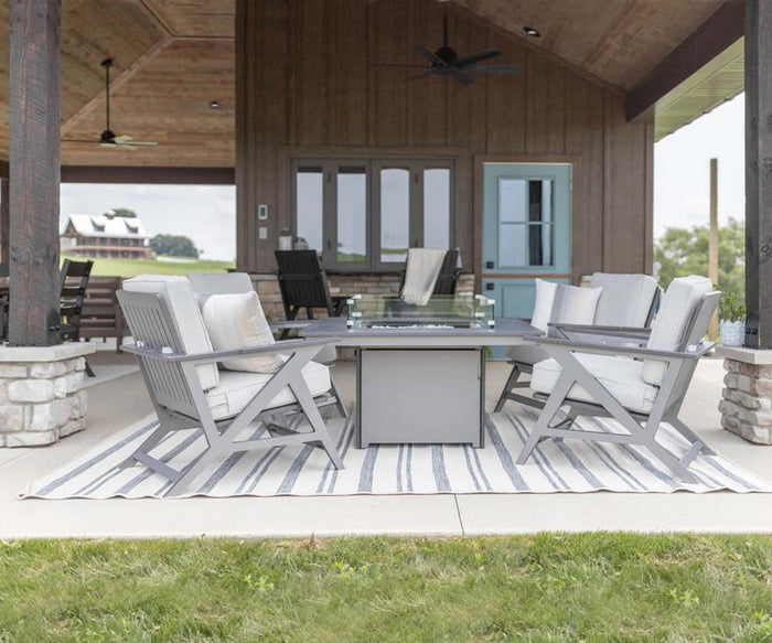 Berlin Gardens Numa 47" Square Bar Height Fire Table with Standard Top - NSFT3947B 1