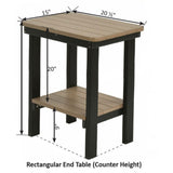 Berlin Gardens Rectangle End Table Counter Height - RTET2915 2