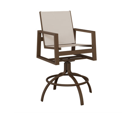 Berlin Gardens Vida Padded Sling Swivel Bar Chair - VSBPS 