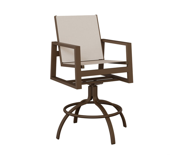 Berlin Gardens Vida Padded Sling Swivel Bar Chair - VSBPS 