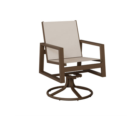 Berlin Gardens Vida Regular Sling Swivel Rocker Dining Chair - VSRDS 