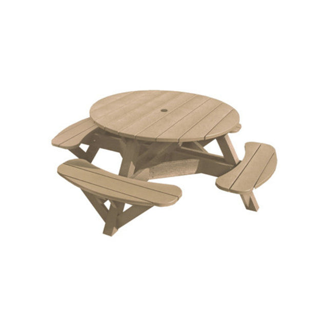 C. R. Plastics 51" Round Picnic Table - T50 