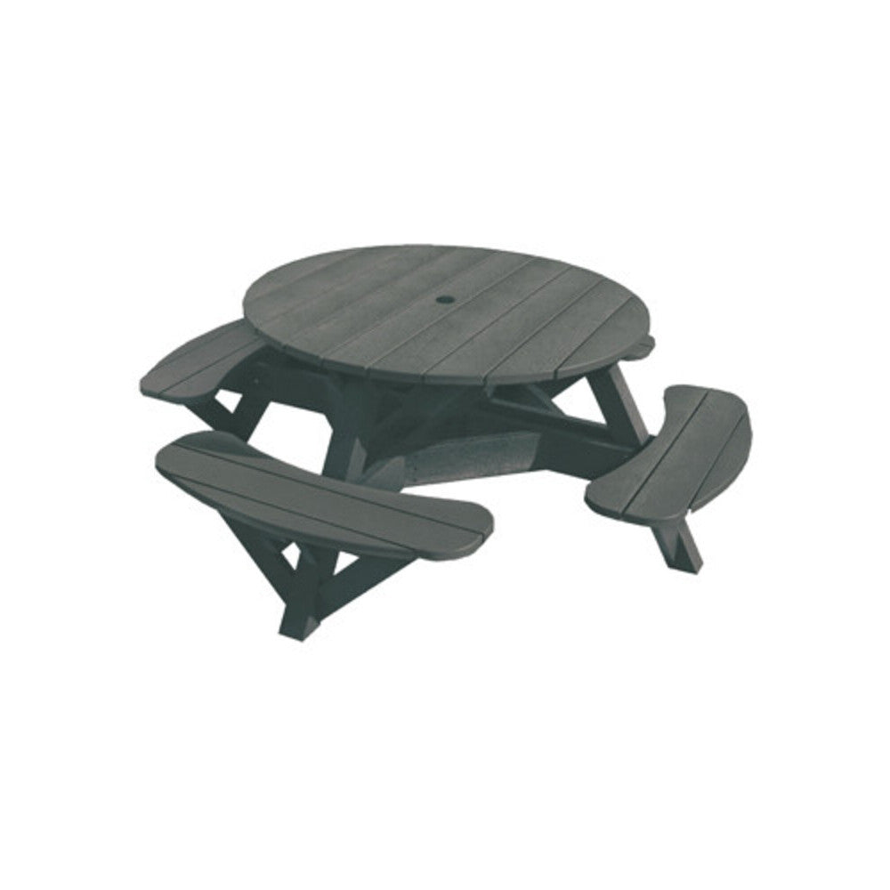 C. R. Plastics 51" Round Picnic Table - T50 2