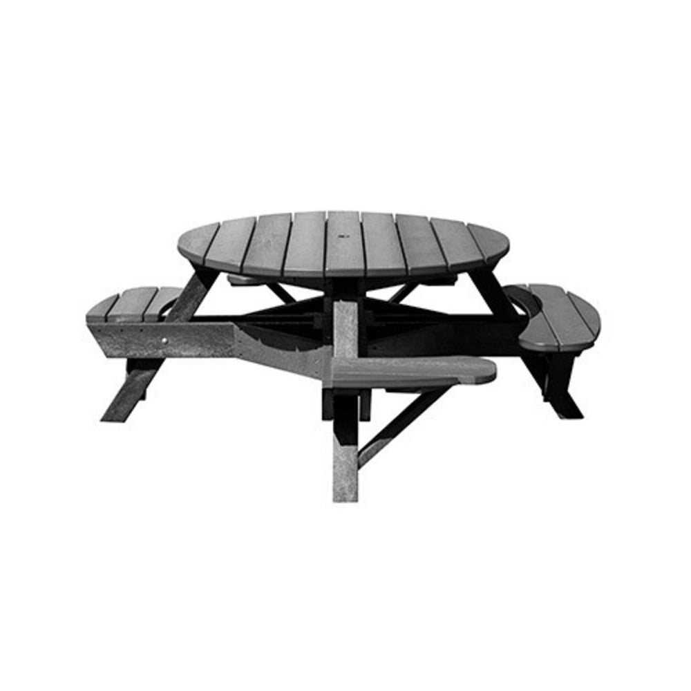 C. R. Plastics 51" Round Picnic Table with Wheelchair Access - T50WC 1