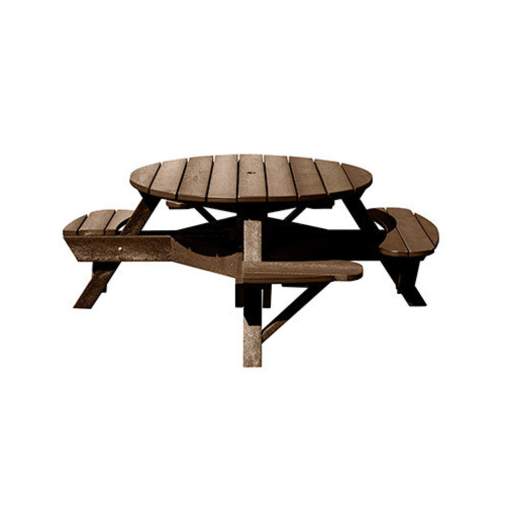 C. R. Plastics 51" Round Picnic Table with Wheelchair Access - T50WC 2