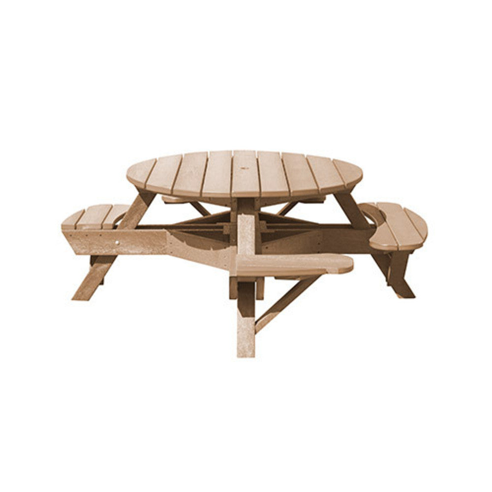 C. R. Plastics 51" Round Picnic Table with Wheelchair Access - T50WC 