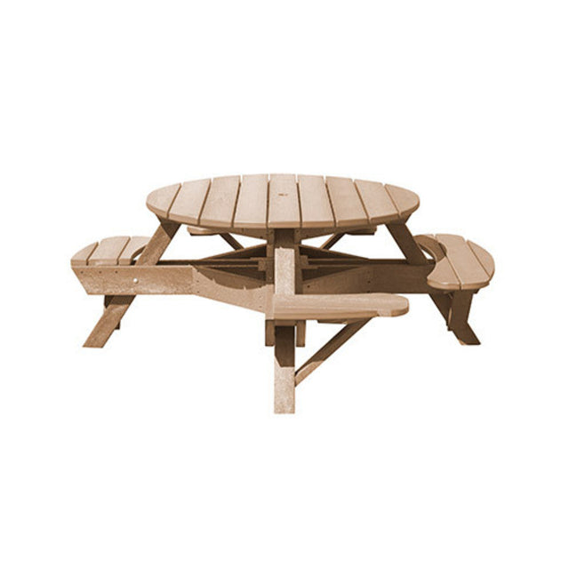 C. R. Plastics 51" Round Picnic Table with Wheelchair Access - T50WC 