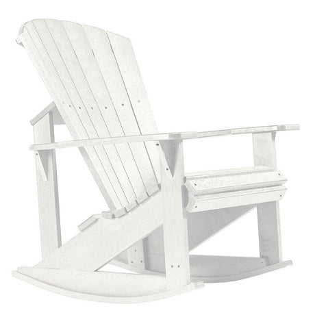 C. R. Plastics Adirondack Rocker, White - LIQUIDATION - C04-LIQ-WHITE 