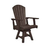 C. R. Plastics Adirondack Swivel Dining Arm Chair - C15 