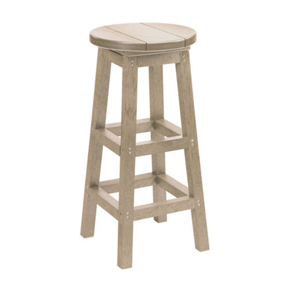 C. R. Plastics Bar Stool, Beige - LIQUIDATION - C21-LIQ-BEIGE 