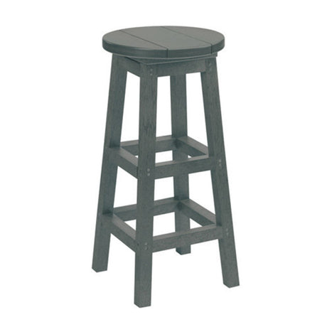 C. R. Plastics Bar Stool, Slate Grey - LIQUIDATION - C21-LIQ-SLATE-GREY 