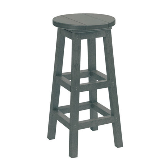 C. R. Plastics Bar Stool, Slate Grey - LIQUIDATION - C21-LIQ-SLATE-GREY 