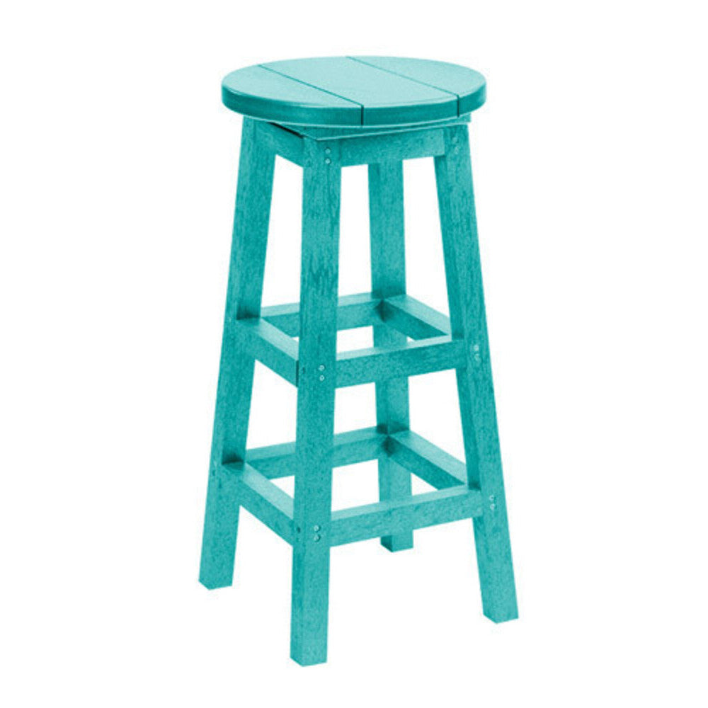 C. R. Plastics Bar Stool, Turquoise - LIQUIDATION - C21-LIQ-TURQUOISE 