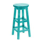C. R. Plastics Bar Stool, Turquoise - LIQUIDATION - C21-LIQ-TURQUOISE 