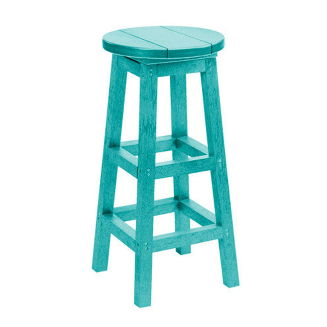 C. R. Plastics Bar Stool, Turquoise - LIQUIDATION - C21-LIQ-TURQUOISE 