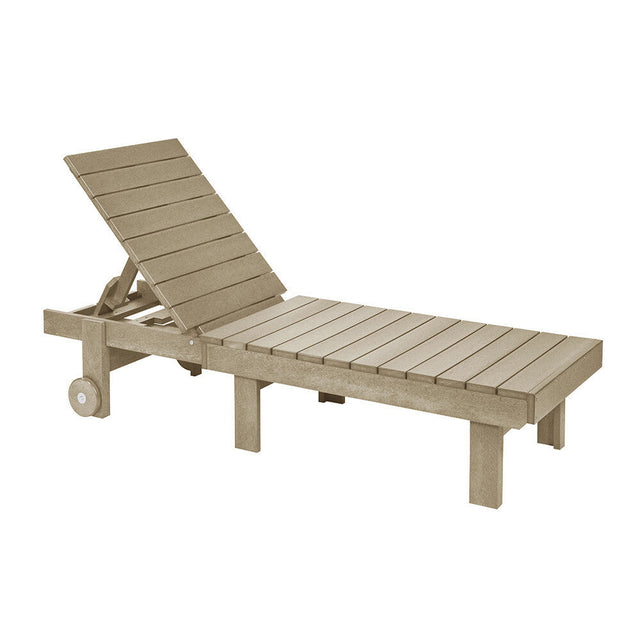 C. R. Plastics Chaise Lounge with Wheels - L78 