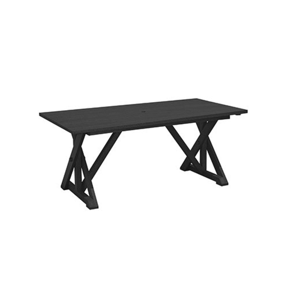 C. R. Plastics Harvest Wide Dining Table with 2" Umbrella Hole - T203 1