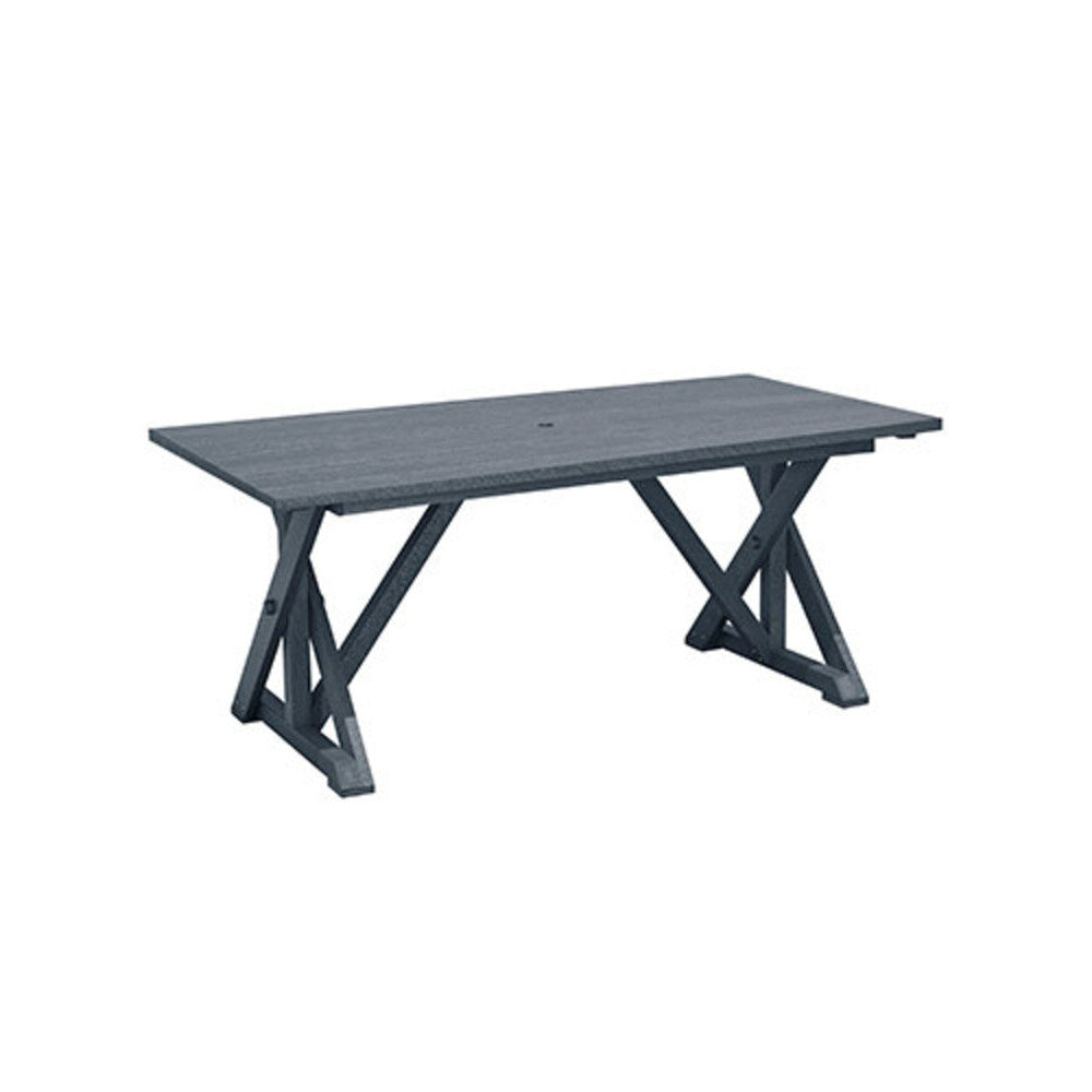 C. R. Plastics Harvest Wide Dining Table with 2" Umbrella Hole - T203 4