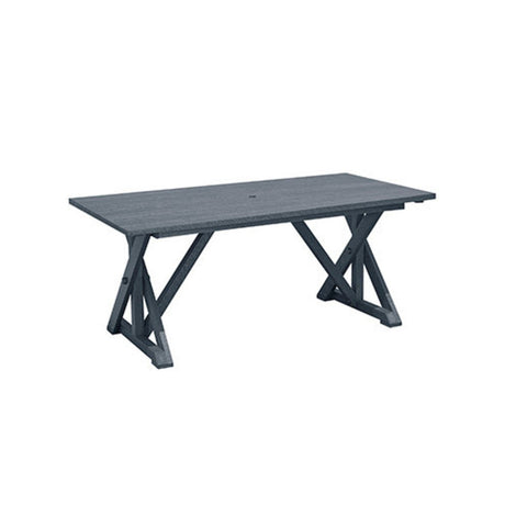 C. R. Plastics Harvest Wide Dining Table with 2" Umbrella Hole - T203 4