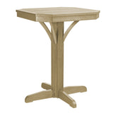 C. R. Plastics St. Tropez 28" Square Counter Table with 36" Pedestal Base - T36 