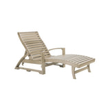 C. R. Plastics St. Tropez Chaise Lounge with Hidden Wheels - L38 