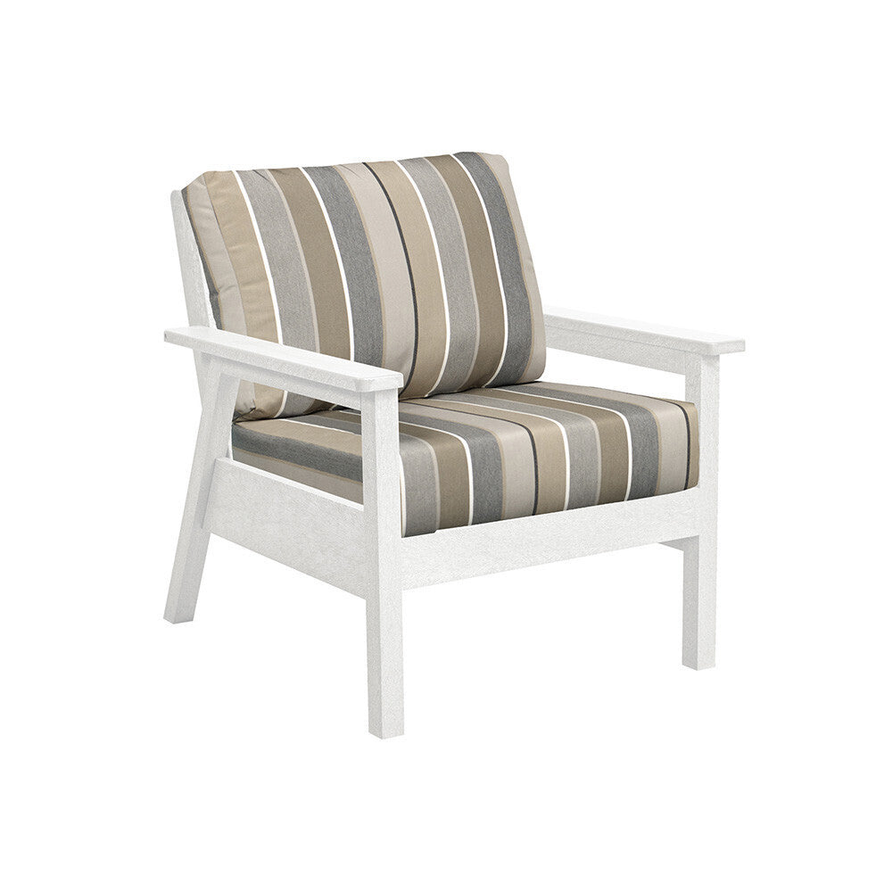 C. R. Plastics Tofino Arm Chair Frame, Slate Grey - LIQUIDATION - DSF241-LIQ-SLATE-GREY 