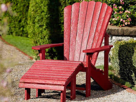 Captiva Casual 2 Piece Capterra Recycled Plastic Adirondack and Ottoman Set - CC2PCRPAOS 2