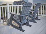 Captiva Casual 2 Piece Capterra Recycled Plastic Patio Adirondack Rocker Lounge Set - CC2PCRPPARLS 1