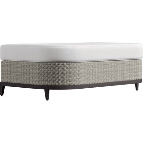 Captiva Casual Bernhardt Exteriors Pewter Grey Outdoor Patio Ottoman - BHEOP1100B