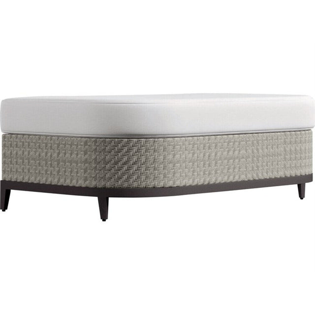 Captiva Casual Bernhardt Exteriors Pewter Grey Outdoor Patio Ottoman - BHEOP1100B