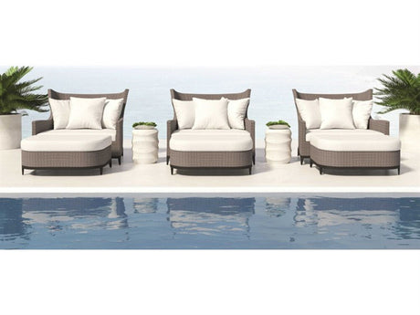 Captiva Casual Bernhardt Exteriors White/Cream Aluminum Cushion Lounge Chair - BHEOP1103C 4